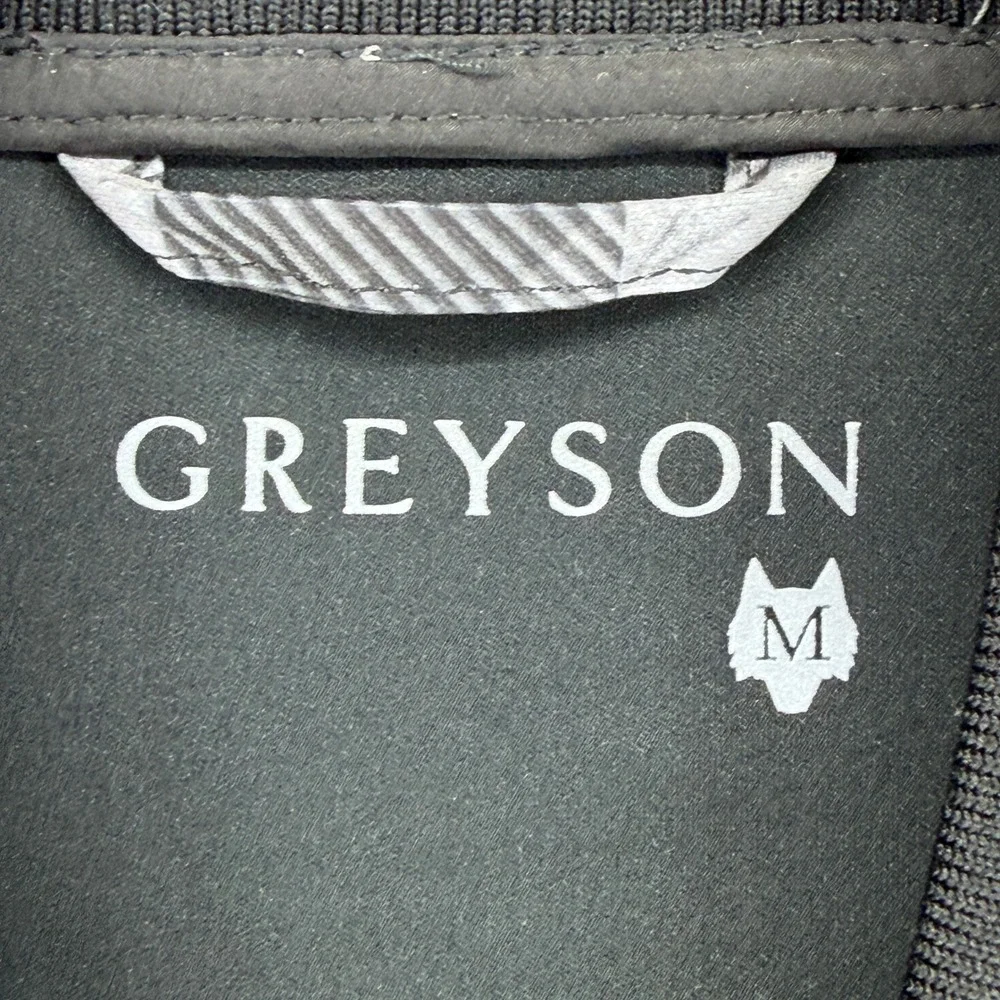 Greyson Jacket Mens M Gingham Camo Gray Full Zip Bomber Stretch EUC